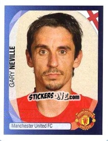 Cromo Gary Neville - UEFA Champions League 2007-2008 - Panini