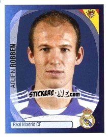 Sticker Arjen Robben - UEFA Champions League 2007-2008 - Panini