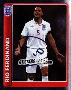 Sticker Rio Ferdinand - England 2010 n. 15 - Topps
