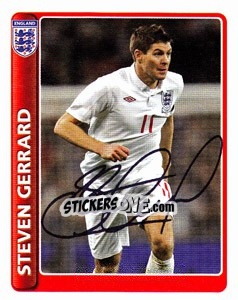 Sticker Steven Gerrard - England 2010 n. 23 - Topps