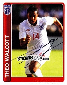 Sticker Theo Walcott - England 2010 - Topps