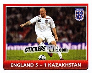 Sticker V Khazakhstan (Home) - England 2010 - Topps