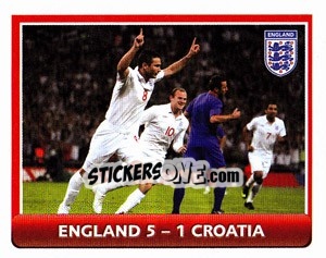 Sticker V Croatia (Home) - England 2010 - Topps