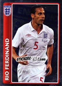 Sticker Rio Ferdinand - England 2010 n. 60 - Topps