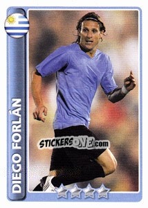Sticker Star Player: Diego Forlán - England 2010 n. 158 - Topps