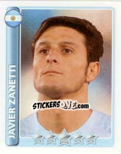 Sticker Javier Zanetti - England 2010 - Topps