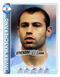 Sticker Javier Mascherano - England 2010 n. 177 - Topps