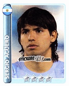 Sticker Sergio Agüero - England 2010 n. 180 - Topps