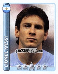 Sticker Lionel Messi - England 2010 n. 182 - Topps