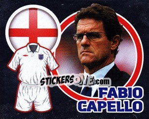 Sticker Country Flag / The Boss: Fabio Capello - England 2010 - Topps