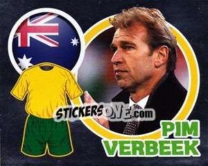 Sticker Country Flag / The Boss: Pim Verbeek - England 2010 - Topps