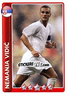 Sticker Star Player: Nemanja Vidic - England 2010 - Topps