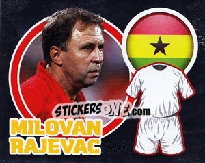 Figurina Country Flag / The Boss: Milovan Rajevac - England 2010 - Topps