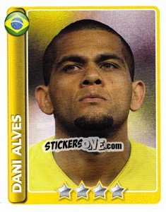 Sticker Dani Alves - England 2010 n. 372 - Topps