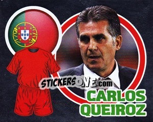 Figurina Country Flag / The Boss: Carlos Queiroz - England 2010 - Topps