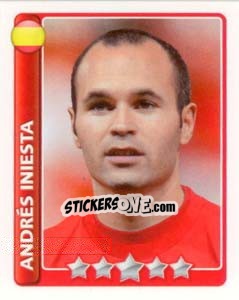 Sticker Andrés Iniesta - England 2010 n. 418 - Topps