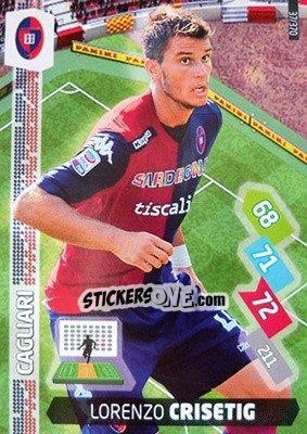 Sticker Lorenzo Crisetig - Calciatori 2014-2015. Adrenalyn XL n. 37 - Panini