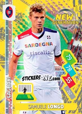 Sticker Samuele Longo - Calciatori 2014-2015. Adrenalyn XL n. 42 - Panini
