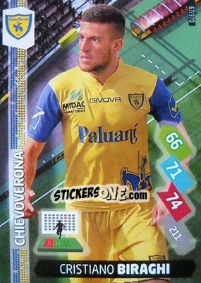 Sticker Cristiano Biraghi - Calciatori 2014-2015. Adrenalyn XL n. 67 - Panini