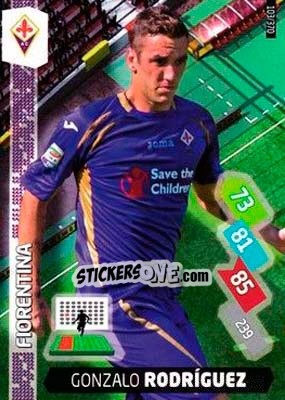 Figurina Gonzalo Rodriguez - Calciatori 2014-2015. Adrenalyn XL n. 103 - Panini