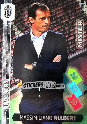 Sticker Massimiliano Allegri - Calciatori 2014-2015. Adrenalyn XL n. 173 - Panini