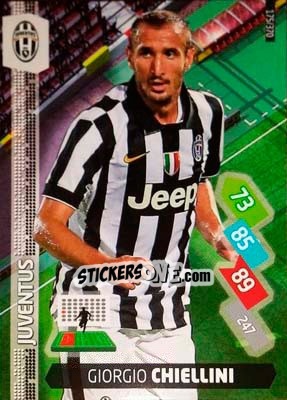 Sticker Giorgio Chiellini - Calciatori 2014-2015. Adrenalyn XL n. 175 - Panini
