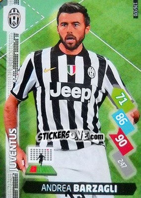 Sticker Andrea Barzagli - Calciatori 2014-2015. Adrenalyn XL n. 176 - Panini