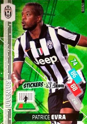 Sticker Patrice Evra - Calciatori 2014-2015. Adrenalyn XL n. 179 - Panini