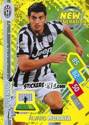 Sticker Alvaro Morata - Calciatori 2014-2015. Adrenalyn XL n. 185 - Panini