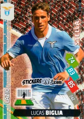 Sticker Lucas Biglia - Calciatori 2014-2015. Adrenalyn XL n. 201 - Panini