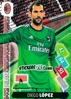 Sticker Diego Lopez - Calciatori 2014-2015. Adrenalyn XL n. 210 - Panini