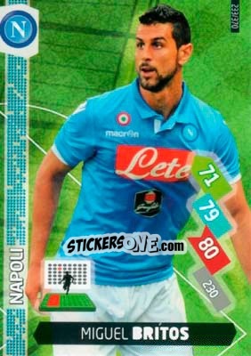 Sticker Miguel Britos - Calciatori 2014-2015. Adrenalyn XL - Panini