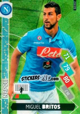 Sticker Miguel Britos - Calciatori 2014-2015. Adrenalyn XL n. 233 - Panini