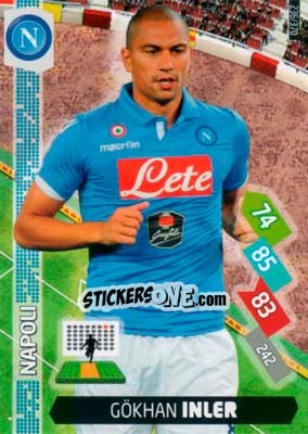 Sticker Gokhan Inler - Calciatori 2014-2015. Adrenalyn XL n. 236 - Panini
