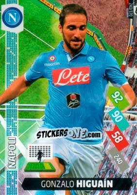 Sticker Gonzalo Higuain - Calciatori 2014-2015. Adrenalyn XL n. 240 - Panini
