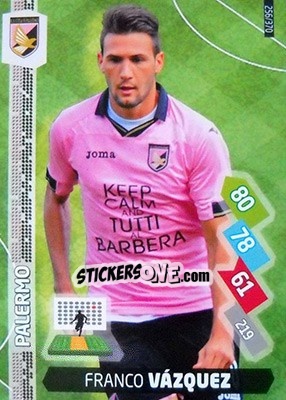 Sticker Franco Vazquez - Calciatori 2014-2015. Adrenalyn XL n. 256 - Panini