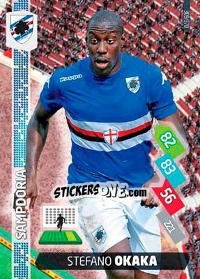 Sticker Stefano Okaka - Calciatori 2014-2015. Adrenalyn XL n. 309 - Panini