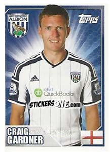 Figurina Craig Gardner - Premier League Inglese 2014-2015 - Topps