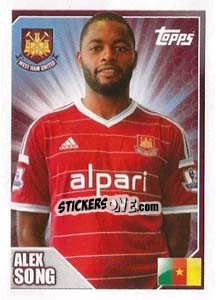 Figurina Alex Song - Premier League Inglese 2014-2015 - Topps