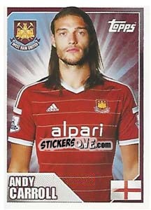 Figurina Andy Carroll - Premier League Inglese 2014-2015 - Topps