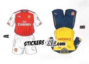 Sticker Home/Away Kit (6A, 6B) - Premier League Inglese 2014-2015 n. 6 - Topps