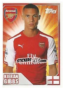 Sticker Kieran Gibbs - Premier League Inglese 2014-2015 n. 13 - Topps