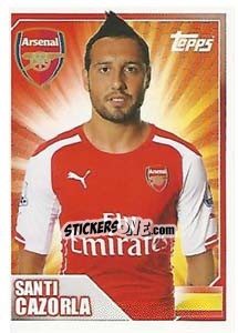 Sticker Santi Cazorla - Premier League Inglese 2014-2015 n. 20 - Topps
