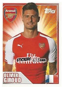 Sticker Olivier Giroud - Premier League Inglese 2014-2015 n. 22 - Topps