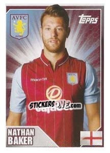 Sticker Nathan Baker - Premier League Inglese 2014-2015 n. 36 - Topps