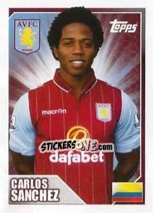 Sticker Carlos Sánchez - Premier League Inglese 2014-2015 n. 44 - Topps