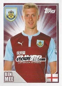 Sticker Ben Mee - Premier League Inglese 2014-2015 n. 61 - Topps