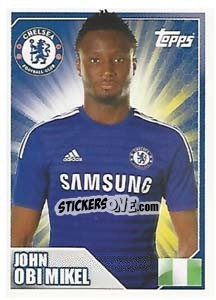 Sticker John Obi Mikel - Premier League Inglese 2014-2015 n. 87 - Topps