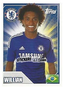 Sticker Willian - Premier League Inglese 2014-2015 n. 91 - Topps