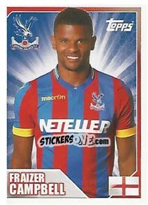 Sticker Fraizer Campbell - Premier League Inglese 2014-2015 n. 119 - Topps